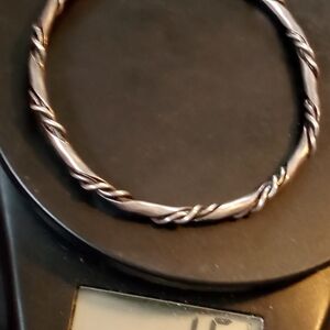 Silver Twisted Bangle Bracelet